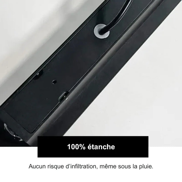 Applique murale LED extérieure minimaliste et moderne de Luminaire Essenza, design noir ou blanc, éclairage chaud, 20 cm de largeur