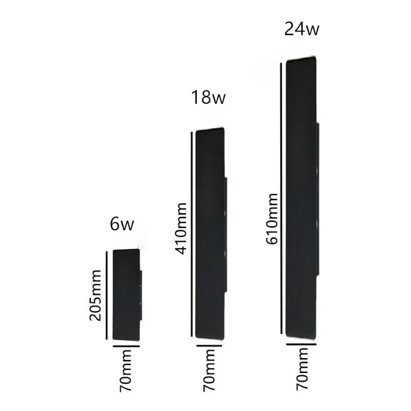Applique murale LED extérieure Luminaire Essenza, design minimaliste moderne, noir ou blanc, 20 cm, éclairage chaud.