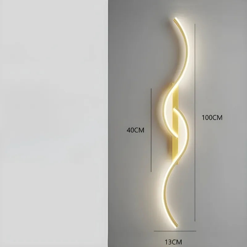 Applique murale LED longue et élégante de Luminaire Essenza, design moderne, finition blanche avec lumière blanc chaud, 100 cm.