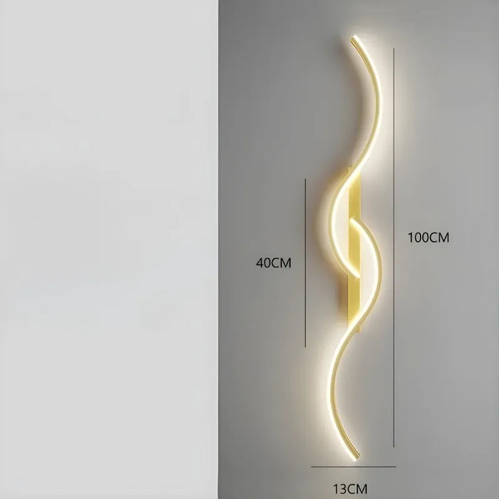Applique murale LED longue et élégante de Luminaire Essenza, design moderne, finition blanche avec lumière blanc chaud, 100 cm.