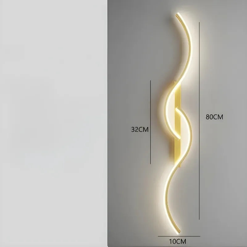 Applique murale LED Longiligne Luminaire Essenza, design moderne et élégant, 80 cm, blanc chaud, éclairage décoratif.