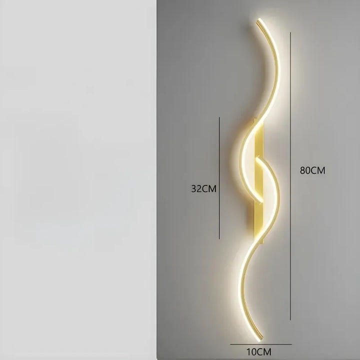 Applique murale LED Longiligne Luminaire Essenza, design moderne et élégant, 80 cm, blanc chaud, éclairage décoratif.