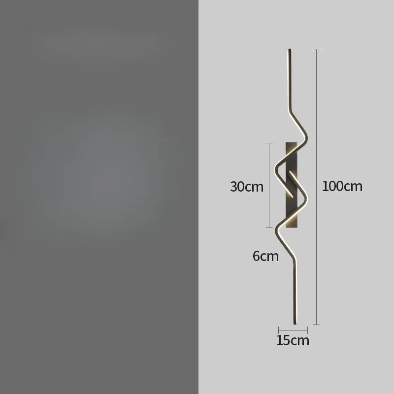 Applique murale LED longue Luminaire Essenza, design moderne et décoratif, 80 cm blanc froid 5500-7000K.