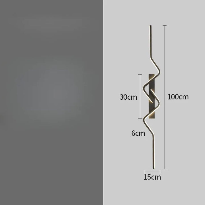 Applique murale LED longue Luminaire Essenza, design moderne et décoratif, 80 cm blanc froid 5500-7000K.