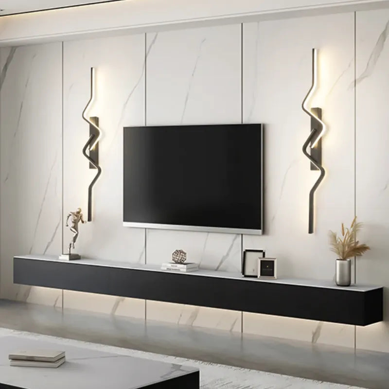 Applique murale LED Longiligne Luminaire Essenza, moderne et décorative, 80 cm, blanc froid 5500-7000K, design élégant.