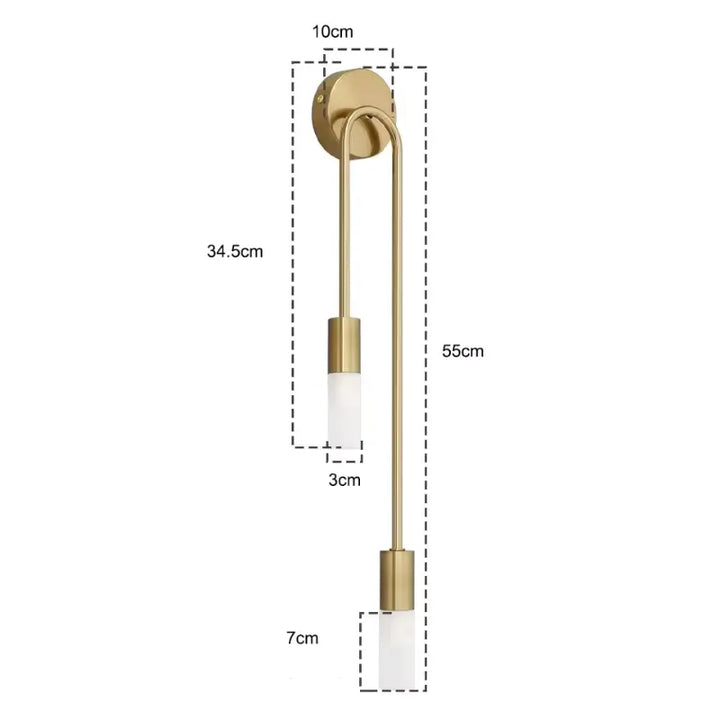 Applique murale LED minimaliste de style nordique et décoratif, blanche, fixée au mur dans un intérieur moderne.