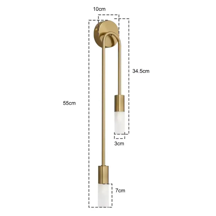 Applique murale LED minimaliste Luminaire Essenza avec design nordique décoratif, fixation gauche, éclairage moderne.