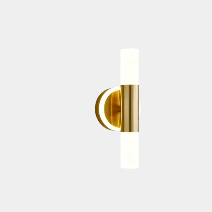 Applique murale LED minimaliste moderne Luminaire Essenza avec double extrémité, fini blanc chaud, style élégant et contemporain.