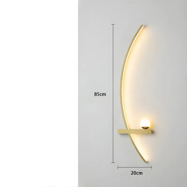 Applique murale LED minimaliste moderne en cercle de 85 cm, luminaire Essenza, blanc chaud, design élégant et épuré.