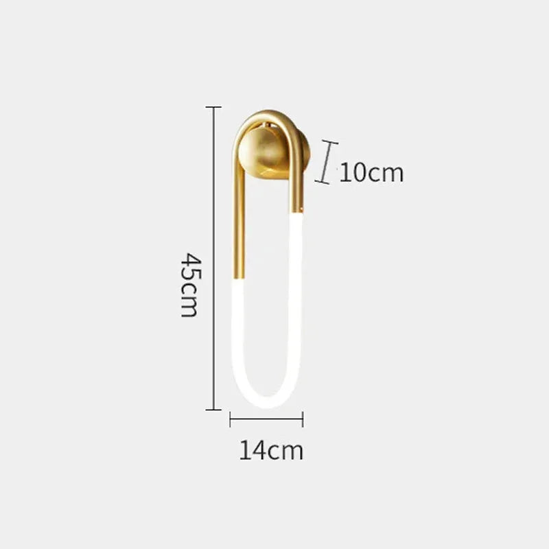 Applique murale LED minimaliste nordique Luminaire Essenza, design suspendu blanc chaud, éclairage 2700-3500K.