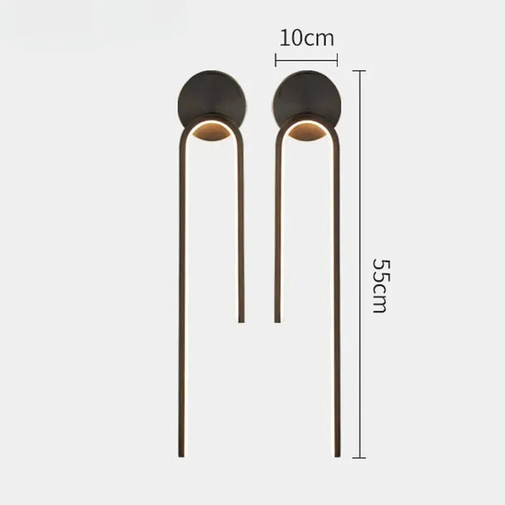 Applique murale LED minimaliste nordique Luminaire Essenza, design décoratif blanc chaud 2700-3500K, orientation droite.