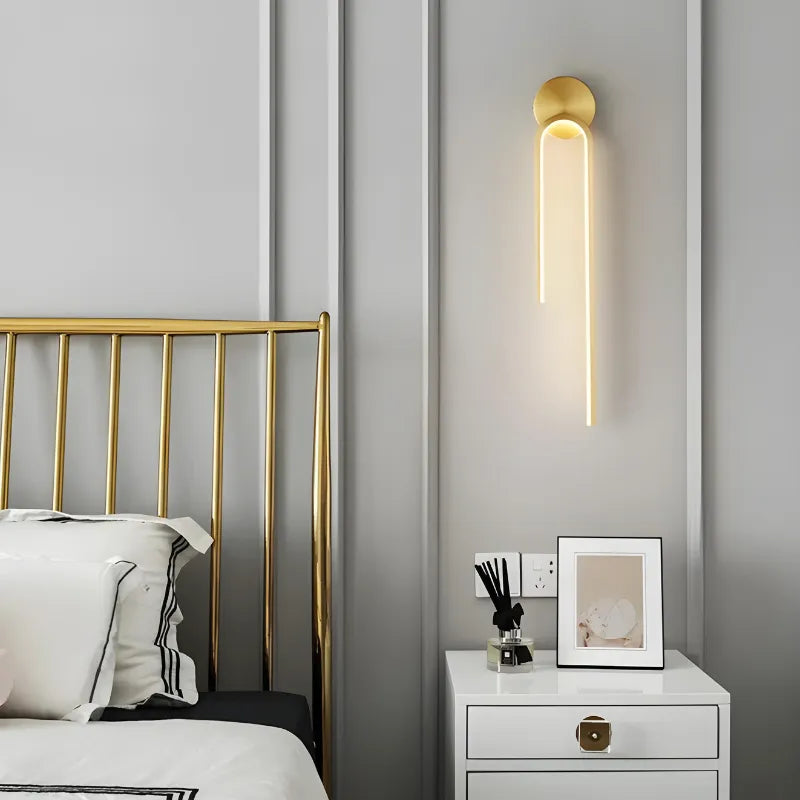 Applique murale LED minimaliste nordique Luminaire Essenza, design décoratif blanc chaud 2700-3500K, éclairage moderne.