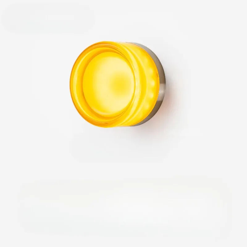 Applique murale LED moderne Luminaire Essenza, cylindrique, décoration lumineuse en ambre et blanc chaud, design élégant.
