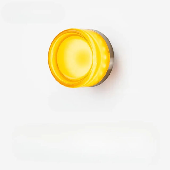 Applique murale LED moderne Luminaire Essenza, cylindrique, décoration lumineuse en ambre et blanc chaud, design élégant.
