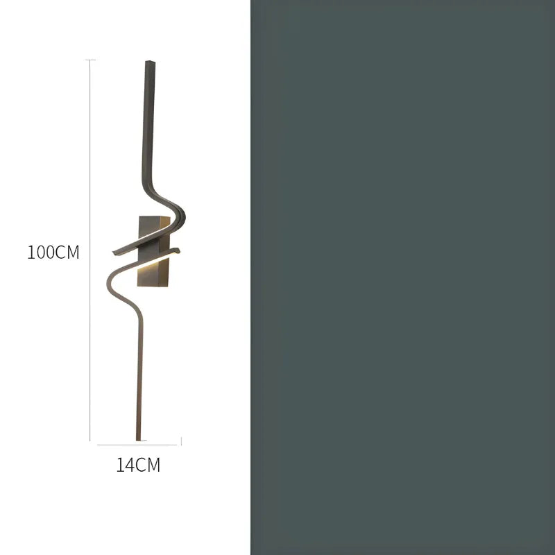 Applique murale LED moderne de 100 cm avec design décoratif nordique, luminaire Essenza pour décoration intérieure élégante.