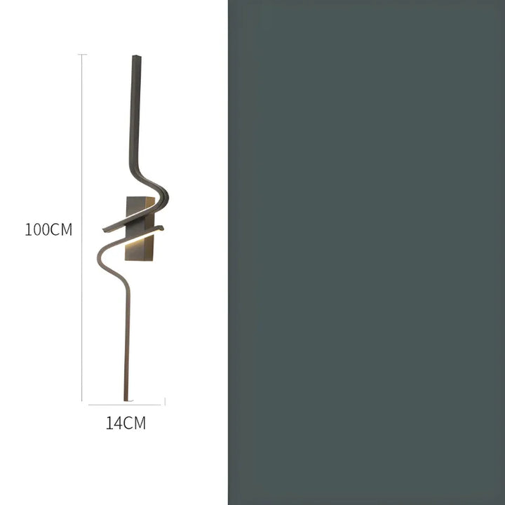 Applique murale LED moderne de 100 cm avec design décoratif nordique, luminaire Essenza pour décoration intérieure élégante.