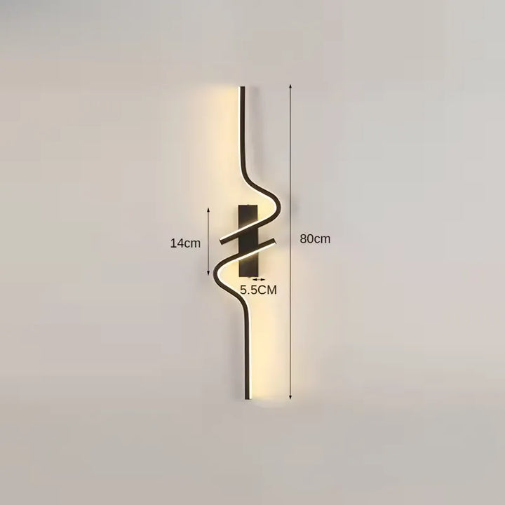 Applique murale LED moderne Luminaire Essenza, design décoratif nordique, 80 cm, éclairage élégant pour intérieur.