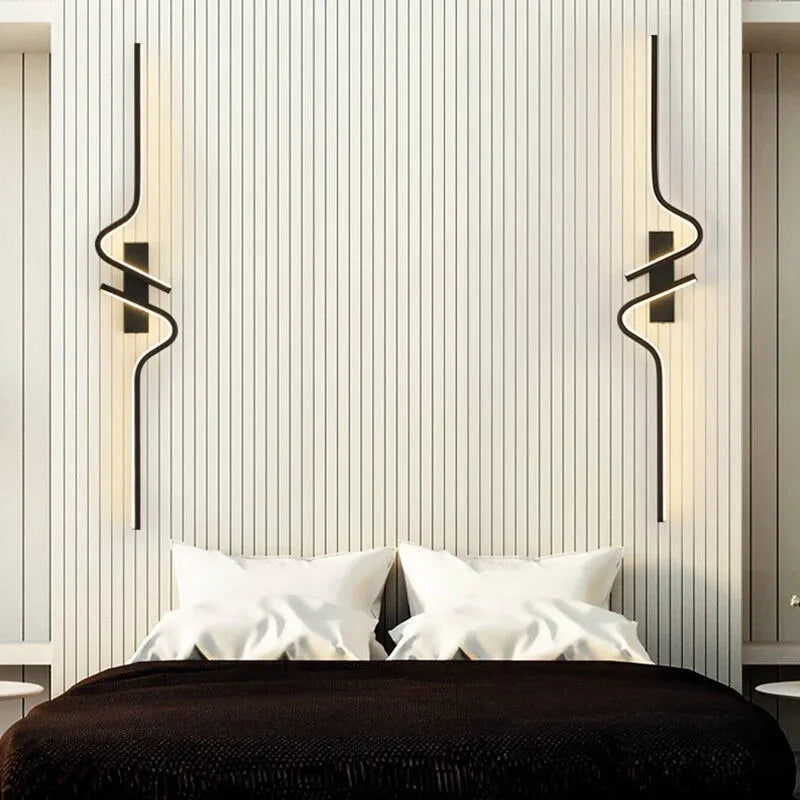 Applique murale LED moderne Luminaire Essenza, design nordique, décoratif, gauche, 60 cm, éclairage élégant pour intérieur.