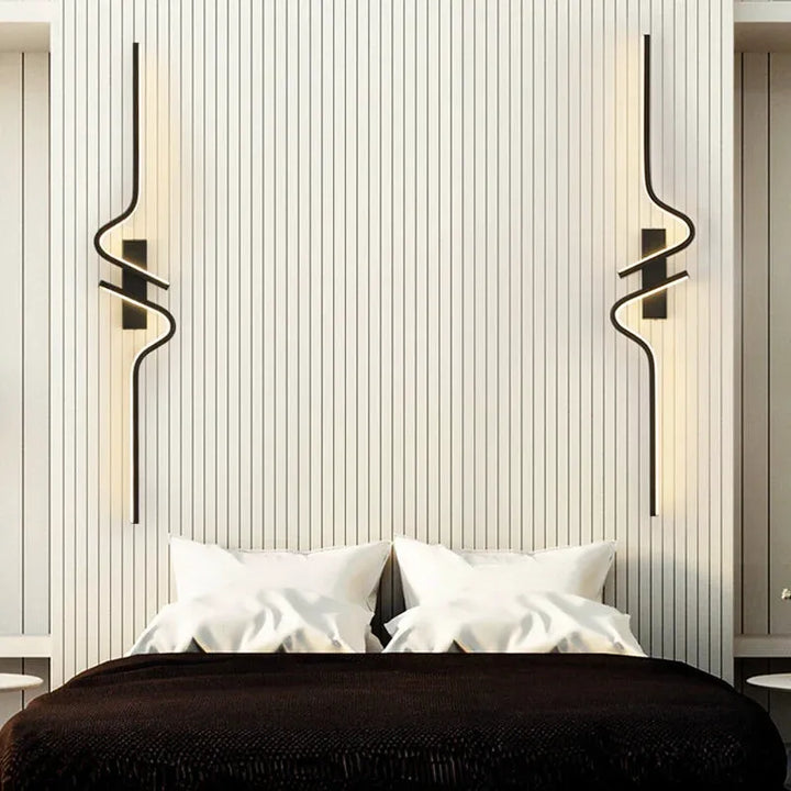 Applique murale LED moderne Luminaire Essenza, design nordique, décoratif, gauche, 60 cm, éclairage élégant pour intérieur.