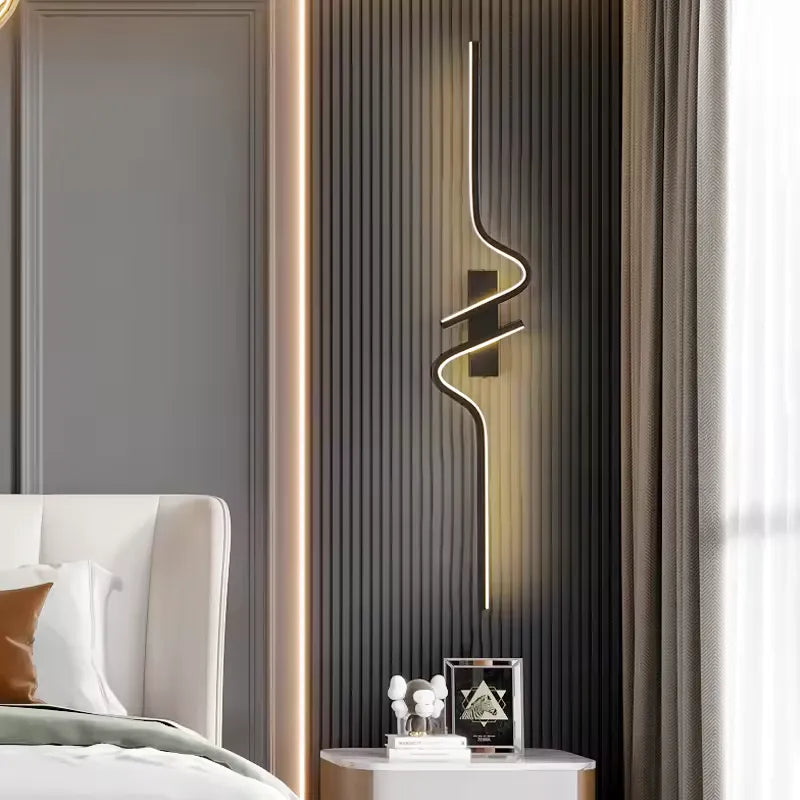Applique murale LED moderne Luminaire Essenza, design décoratif et nordique, 60 cm, éclairage élégant pour intérieur.