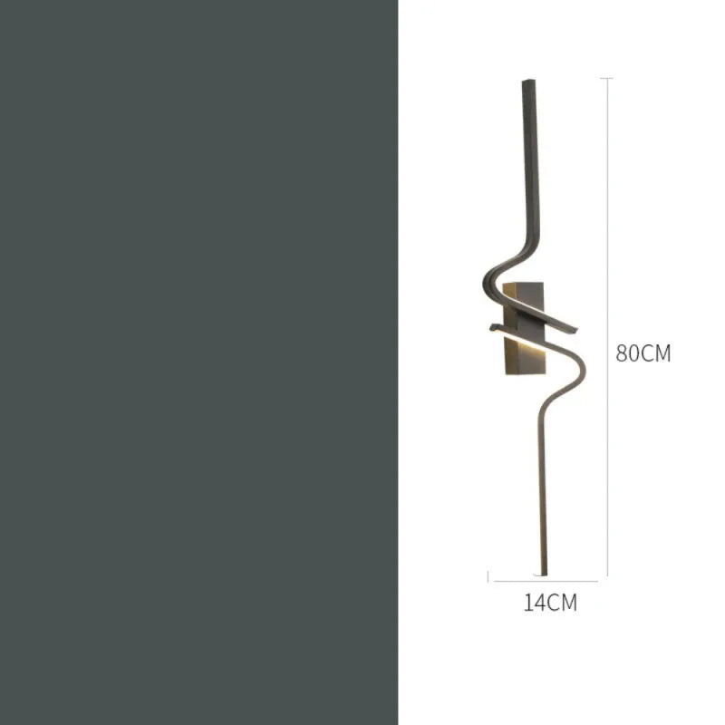 Applique murale LED moderne et décorative de style nordique par Luminaire Essenza, 80 cm, éclairage élégant pour intérieur.