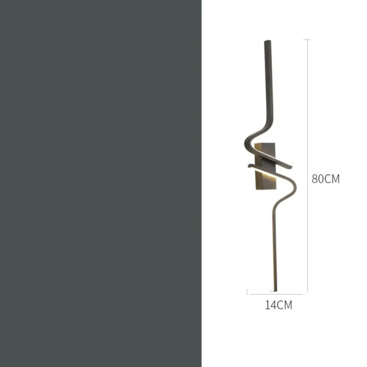 Applique murale LED moderne et décorative de style nordique par Luminaire Essenza, 80 cm, éclairage élégant pour intérieur.