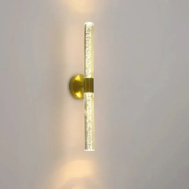 Applique murale LED nordique de luxe Luminaire Essenza, double extrémité, blanc chaud 2700-3500K, design moderne.