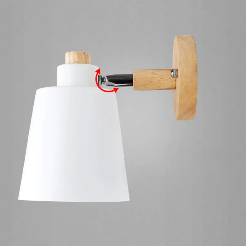 Applique murale LED nordique en fer noir, design moderne et minimaliste pour décoration intérieure.