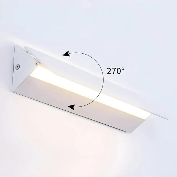 Applique murale LED rectangulaire ajustable Luminaire Essenza avec éclairage blanc chaud de 16 cm, design moderne.