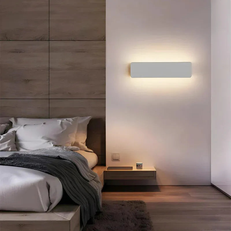 Applique murale LED rectangulaire Luminaire Essenza, ajustable, blanc chaud 3000K, 16 cm, éclairage moderne pour intérieur