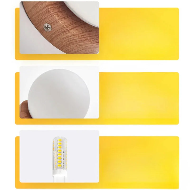 Applique murale LED ronde en verre blanc chaud, style nordique, avec interrupteur, luminaire moderne de marque Luminaire Essenza