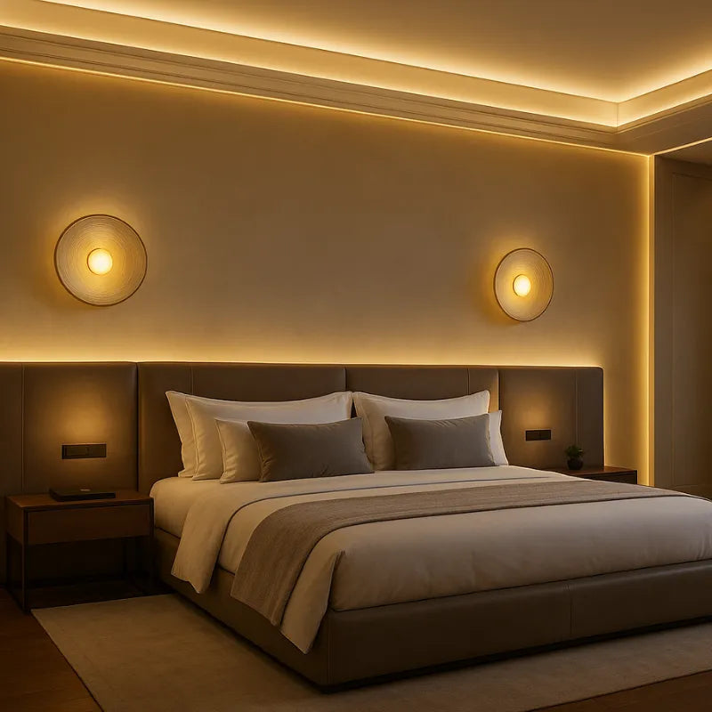 Applique murale LED ronde rétro nordique Luminaire Essenza, blanc chaud, 20 cm, design moderne pour intérieur.