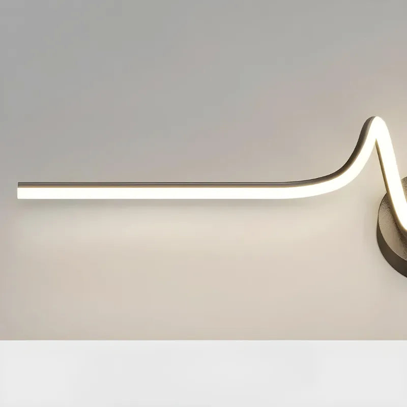 Applique murale LED minimaliste et élégante de Luminaire Essenza, noir, 60 cm, éclairage blanc chaud 2700-3500K pour salon