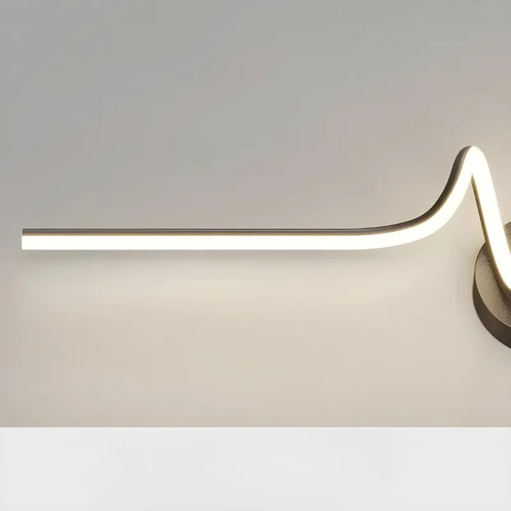 Applique murale LED minimaliste et élégante de Luminaire Essenza, noir, 60 cm, éclairage blanc chaud 2700-3500K pour salon