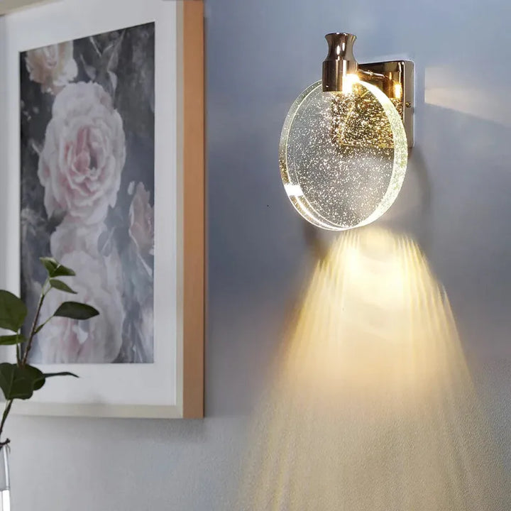 Applique murale moderne en cristal Luminaire Essenza, or, 13 cm, blanc chaud 2700-3500K, décoration élégante pour intérieur