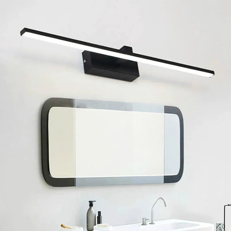 Applique murale salle de bain Luminaire Essenza, design moderne, blanc froid et noir, 40 cm pour éclairage élégant