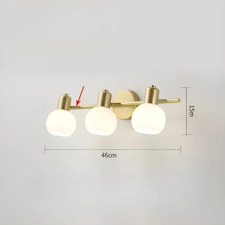 Applique murale Salle de Bain LED rotative en métal et verre, Luminaire Essenza, réglages de couleurs ajustables, design moderne