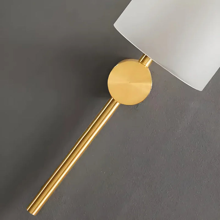 Applique murale LED cylindrique en verre moderne pour salon, luminaire Essenza, lumière chaude vert et blanc, style nordique.