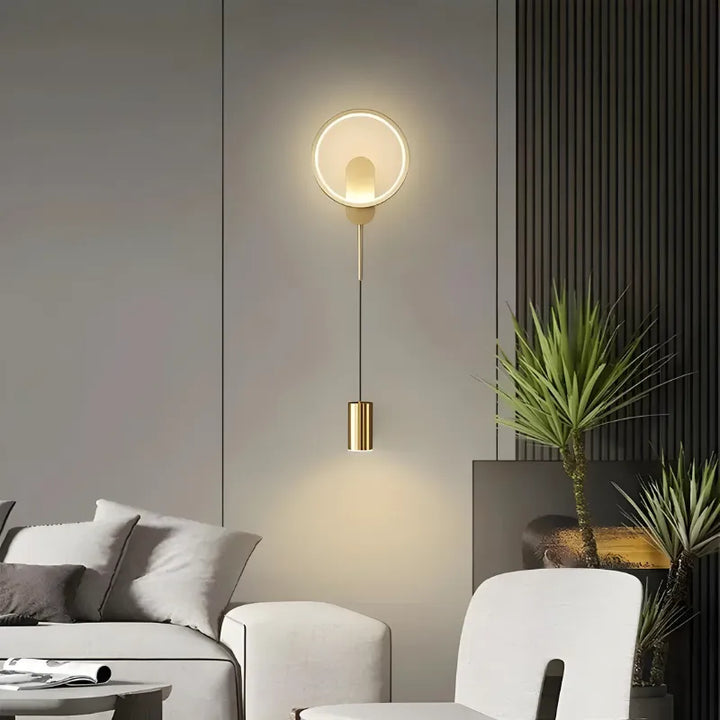 Applique murale LED moderne et nordique Luminaire Essenza en noir et blanc, éclairage chaud pour salon.