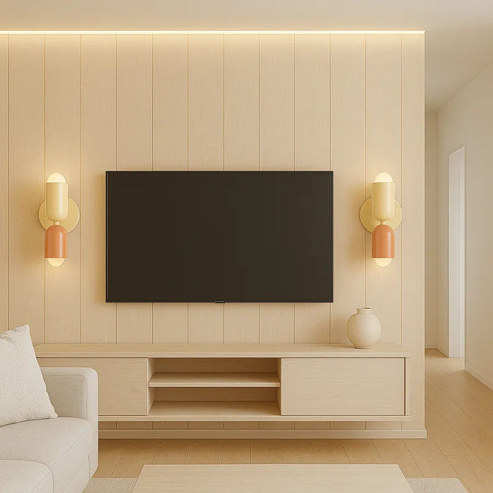 Applique murale scandinave Luminea Essenza, éclairage chaleureux pour transformer un mur vide en coin cosy, design moderne.