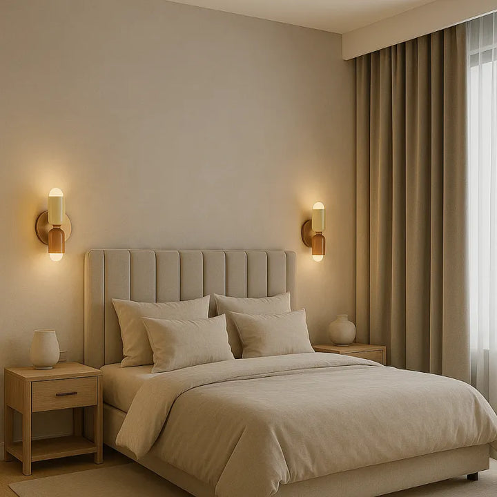 Applique murale scandinave Luminaire Essenza, design moderne et chaleureuse pour illuminer un mur vide avec élégance.