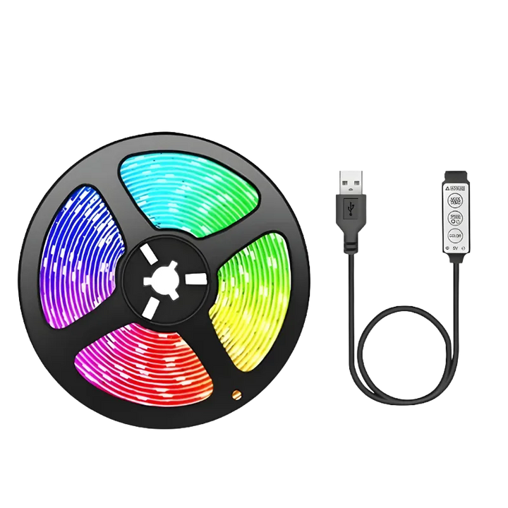 Bande LED Luminaire Essenza avec contrôle 3 touches, lumière d’ambiance décorative, 5 mètres, éclairage moderne et coloré