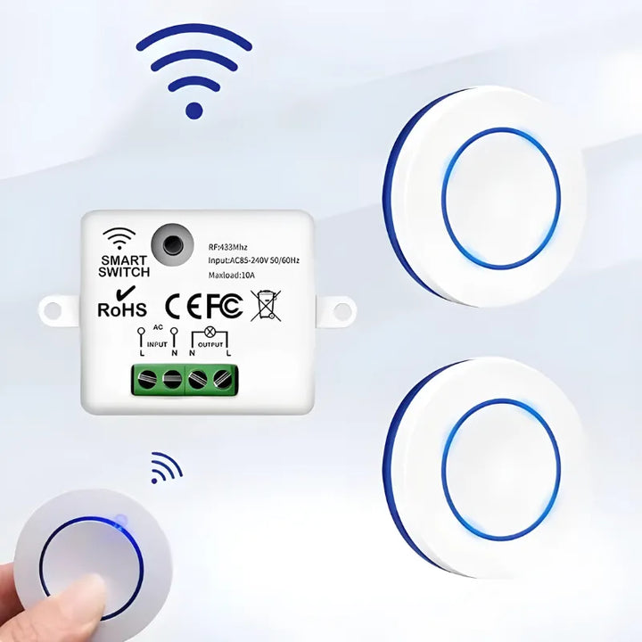 Interrupteur sans fil intelligent Luminaire Essenza pour allumer des appliques en un geste, avec récepteur inclus